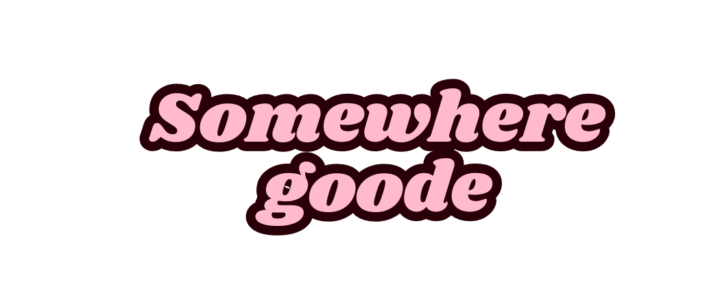 somwehere goode text logo